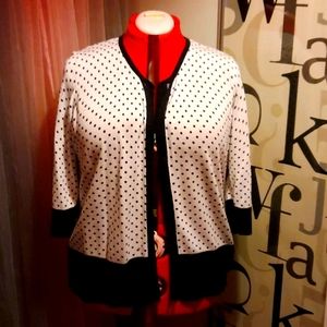 SALE!! Ricki's Black & White polka dot cardigan